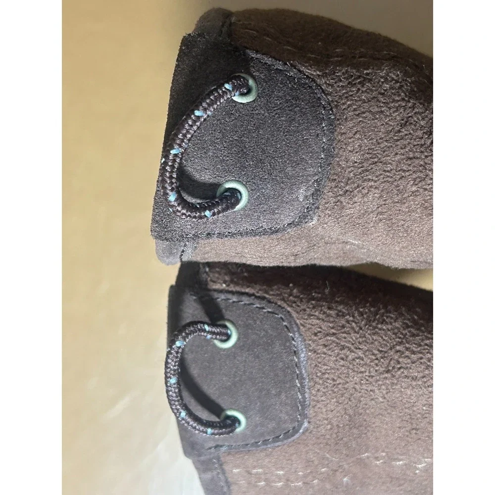 LL Bean Womens‎ Brown Suede Leather Zip Up Insulated Winter Boots Size 7M